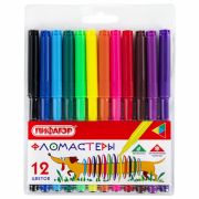 Фломастеры ПИФАГОР «Веселая такса», 12 цветов, вентилируемый колпачок, 151397