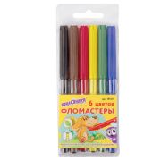 Фломастеры ЮНЛАНДИЯ 6 цветов, «УРОКИ РИСОВАНИЯ», вентилируемый колпачок, ПВХ, 151414