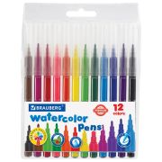 Фломастеры BRAUBERG «PREMIUM», 12 цветов, КЛАССИЧЕСКИЕ, вентилируемый колпачок, ПВХ-упаковка с европодвесом, 151934