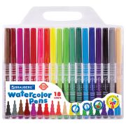 Фломастеры BRAUBERG «PREMIUM», 18 цветов, КОРПУС С ПЕЧАТЬЮ, вентилируемый колпачок, ПВХ-упаковка с европодвесом, 151943