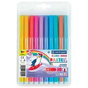 Фломастеры ПАСТЕЛЬНЫЕ 10 ЦВЕТОВ CENTROPEN «Colour World Pastel», смываемые, 7550/10TP, 7 7550 1087