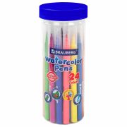 Фломастеры в тубе классические 24 цвета, вентилируемый колпачок, BRAUBERG «PREMIUM», 152199