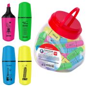 Текстовыделитель мини BRAUBERG «NEON Mini», АССОРТИ В ПЛАСТИКОВОЙ БАНКЕ, линия 1-5 мм, 152431