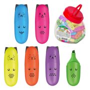 Текстовыделитель мини BRAUBERG KIDS «CUTE CATS NEON», АССОРТИ В ПЛАСТИКОВОЙ БАНКЕ, 1-5 мм, 152433