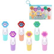 Набор текстовыделителей с топперами 6 ЦВЕТОВ ПАСТЕЛЬ, «ЛАПКИ», линия 1-4 мм, FUNSTER (ФАНСТЕР), 152650