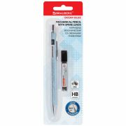 Карандаш механический 0,5 мм + грифели HB 12 штук на блистере, BRAUBERG «OCEAN BLUE», 181970