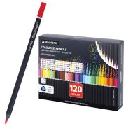 Карандаши цветные чёрное дерево BRAUBERG BLACK WOOD, 120 цветов, мягкий грифель 3 мм, 182046