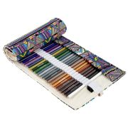 Карандаши цветные стираемые в пенале-скрутке BRAUBERG, 48 цветов + точилка и ластик, 182071