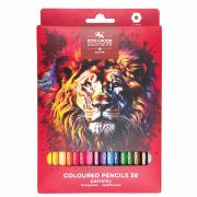 Карандаши цветные KOH-I-NOOR «RED LION» 36 цветов, шестигранные, 2,8 мм, натуральное дерево, 3555/36, 3555036063KS