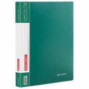 Папка на 2 кольцах BRAUBERG «Стандарт», 25 мм, зеленая, до 170 листов, 0,8 мм, 221613