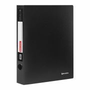 Папка на 2 кольцах BRAUBERG «Стандарт», 40 мм, черная, до 300 листов, 0,9 мм, 221618