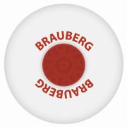 Ластик BRAUBERG «Universal», 30х30х8 мм, белый, круглый, красный пластиковый держатель, 222472