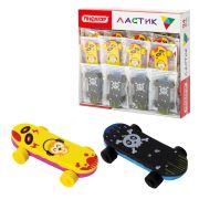 Ластик фигурный ПИФАГОР «Скейт», 57х32х11 мм, ассорти, 222481