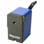 Точилка механическая BRAUBERG «UNIVERSAL», крепление к столу, металлический механизм, чёрный/синий, 222515