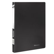 Папка с пластиковым скоросшивателем BRAUBERG «Office», черная, до 100 листов, 0,5 мм, 222645