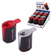 Точилка BRAUBERG «Delta», 2 угла заточки, двусторонняя, пластиковая с контейнером, 223592