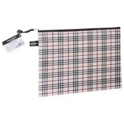 Папка-конверт на молнии А4 (335х243 мм), ткань в клетку, BRAUBERG «Checked», 223892