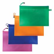 Папка-конверт на молнии А4 (335х243 мм), 2 отделения, ПВХ, BRAUBERG «Energy», ассорти, 223895