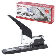 Степлер МОЩНЫЙ №24/6-23/24 металлический BRAUBERG «Heavy duty», до 200 листов, черный, 227660