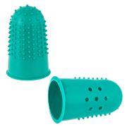 Напальчники резиновые с отверстиями, КОМПЛЕКТ 10 шт., диаметр 18 мм, зеленые, STAFF «EVERYDAY», 227964