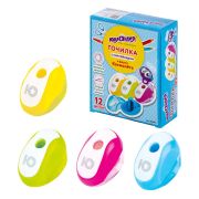 Точилка ЮНЛАНДИЯ «Космолет», с контейнером, пластиковая, корпус ассорти, 228441