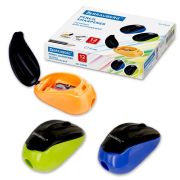 Точилка BRAUBERG «Click», с контейнером, пластиковая, корпус ассорти, 228445