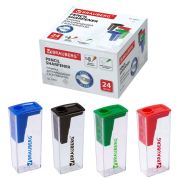 Точилка BRAUBERG «Assistant», с контейнером, пластиковая, корпус ассорти, 228451