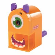 Точилка механическая ПИФАГОР «Монстрик», корпус оранжевый, для чернографитных и цветных карандашей, 228477