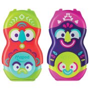 Точилка MAPED «Loopy Fancy», с контейнером и стирательной резинкой, корпус ассорти, 049131