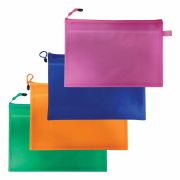 Папка-конверт на молнии МАЛОГО ФОРМАТА (240х175 мм) А5, 2 отделения, ПВХ, BRAUBERG «Energy», 229553