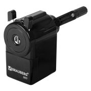 Точилка механическая BRAUBERG «JET», металлический механизм, корпус черный, 229566