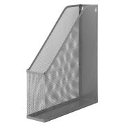 Лоток вертикальный для бумаг BRAUBERG «Germanium» (250х72х315 мм), металлический, серебряный, 231949