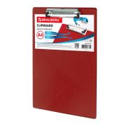 Доска-планшет BRAUBERG «NUMBER ONE» с прижимом А4 (228х318 мм), картон/ПВХ, БОРДОВАЯ, 232219