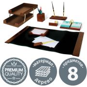 Набор подарочный настольный BESTAR «Titan» из дерева, 8 предметов, цвет «орех», 236367