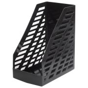 Лоток вертикальный для бумаг BRAUBERG «MAXI-plus» (250х160х300 мм), сетчатый, черный, 237005