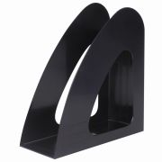 Лоток вертикальный для бумаг BRAUBERG «Delta», 240х90х240 мм, черный, 237239