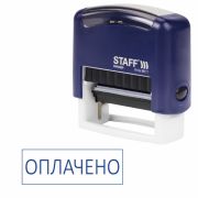 Штамп стандартный STAFF «ОПЛАЧЕНО», оттиск 38х14 мм, «Printer 9011T», 237421