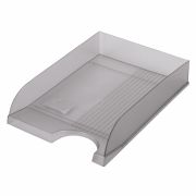 Лоток горизонтальный для бумаг BRAUBERG «Standard», 350х253х65 мм, тонированный серый, 238348