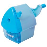 Точилка механическая ПИФАГОР «Домик гнома», металлический механизм, корпус голубой, 270425