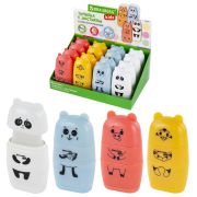 Точилка с ластиком 2 в 1 BRAUBERG KIDS «Зверушки», 2 отверстия, дизайн ассорти, 271989