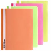 Скоросшиватель пластиковый ERICH KRAUSE «Neon», А4, 120/140 мкм, ассорти, 50030