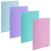 Папка-уголок ERICH KRAUSE «Diagonal Pastel», ассорти, 0,18 мм, 50170