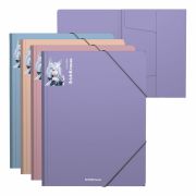 Папка на резинках ERICH KRAUSE «Matt Manga», до 300 листов, ассорти, 600 мкм, 61203