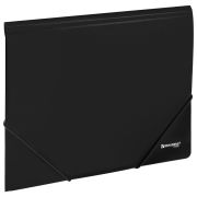 Папка на резинках А4 BRAUBERG UNIVERSAL, черная, до 300 листов, 0,5 мм, 273038