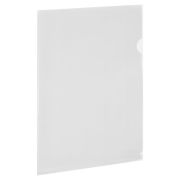 Папка-уголок А4 BRAUBERG UNIVERSAL, прозрачная, 0,10 мм, со штрихкодом, 273044