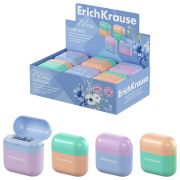Точилка ERICH KRAUSE «Case Duo Pastel Bloom», 2 отверстия, с контейнером, пластиковая, ассорти, 59989