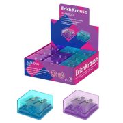 Точилка ERICH KRAUSE «Base Duo Vivid», с контейнером, пластиковая, корпус ассорти, 60081