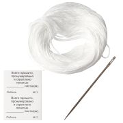 Набор для прошивки документов (игла 80 мм, нить 30 м, наклейки «Прошито, пронумеровано» 10 шт.), STAFF, 604773