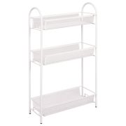 Этажерка «Ладья-13» офисно-бытовая 3 яруса, металл, белая, 43х17х75,5 см, Э 399 Б
