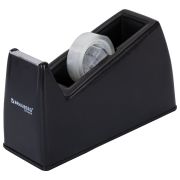 Диспенсер для клейкой ленты шириной до 26 мм, ЧЕРНЫЙ (лента в подарок!), утяжеленный большой, BRAUBERG, 701459